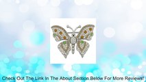 Sterling Silver Butterfly Pin with Crystal, Emerald and Sapphire Stones Children's Religious Jewelry Pins Review