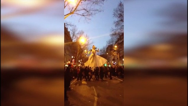 La Marianne d'Ariane Mnouchkine à la marche républicaine