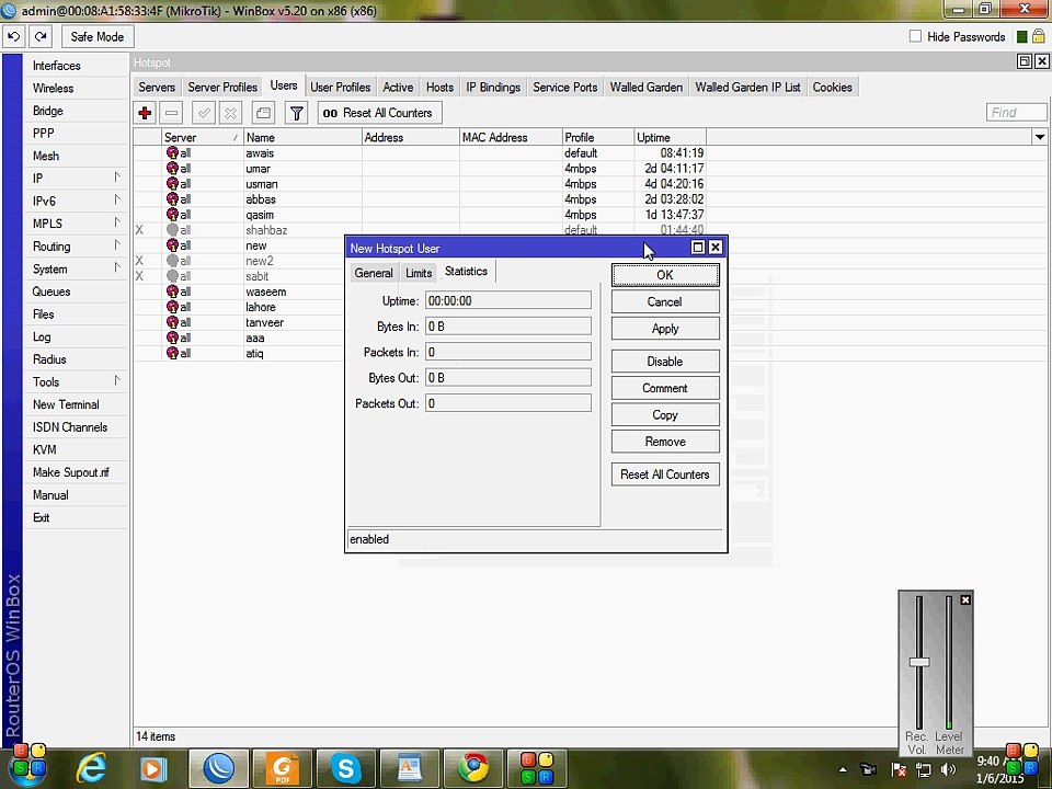mikrotik hotspot user manager configuration