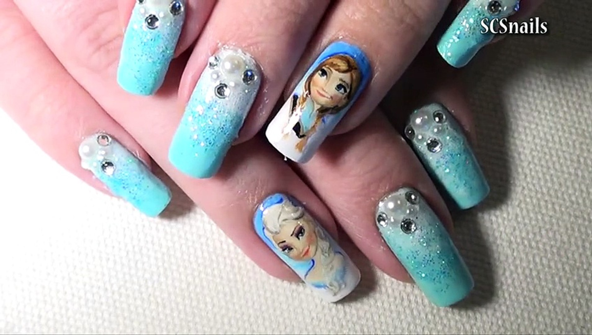 Elsa Frozen Nails