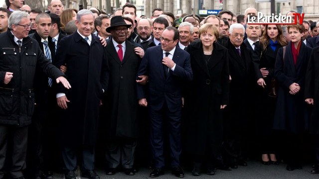 Marche républicaine : les applaudissements de Hollande aux Français
