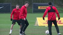 Manchester United v Ajax - Tom Cleverley discusses Ryan Giggs and playing for England