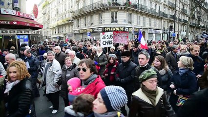 Grande marche à Paris en hommage à Charlie Hebdo