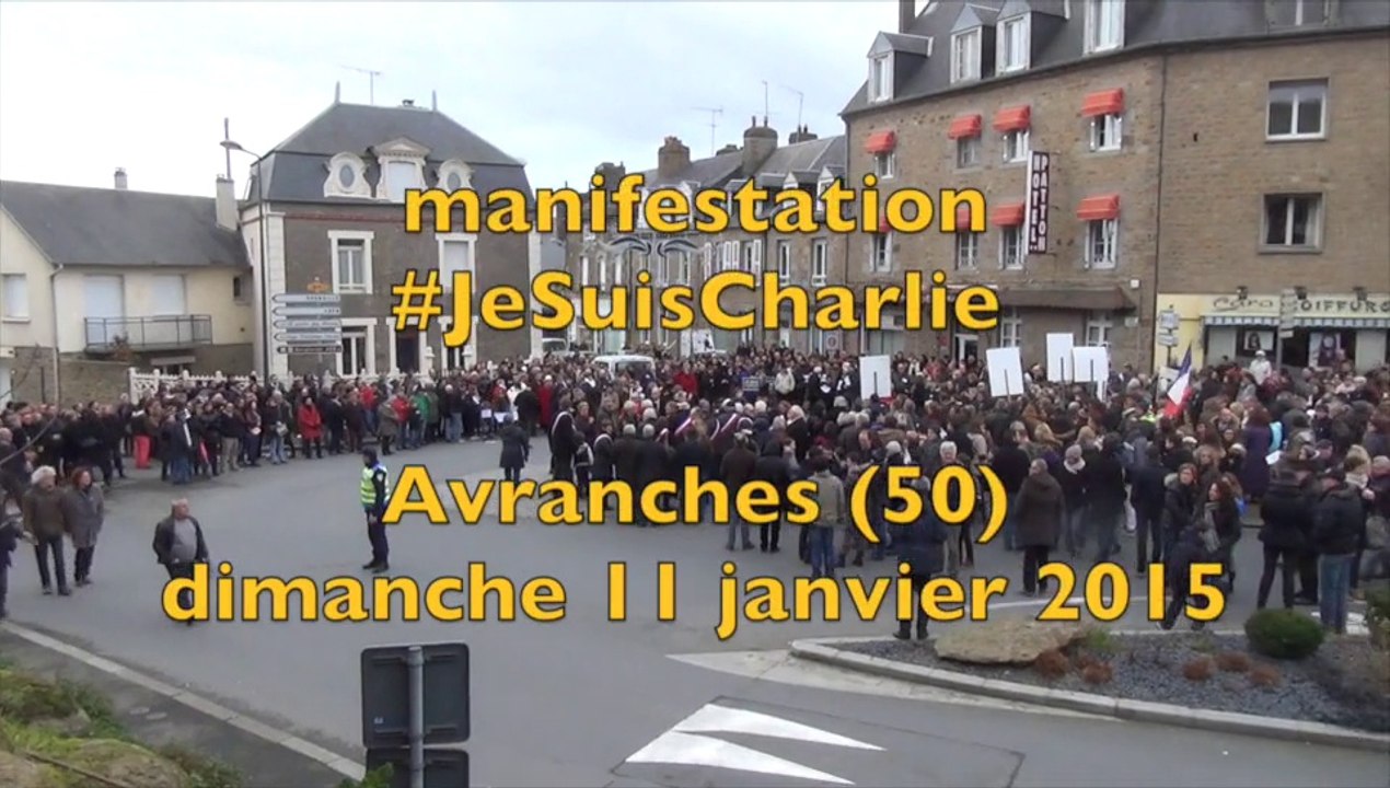 manifestation #JeSuisCharlie à Avranches - dimanche 11 janvier 2015