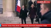 Paris'te Teröre Karşı Birlik Yürüyüşünde Danimarka Başbakanı Düştü