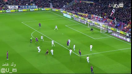 اهداف البررسا الشوط الاول ضد اتليتكو مدريد