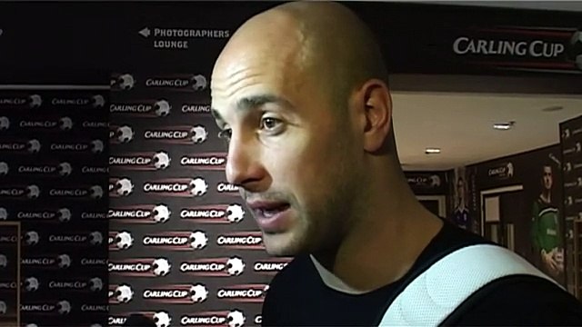 Pepe Reina Carling Cup Reaction - Liverpool 2-2 Cardiff City (3-2 on penalties)