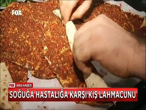 Soğuk havalarda vücut direncini korumak için yapılan Kış Lahmacunu