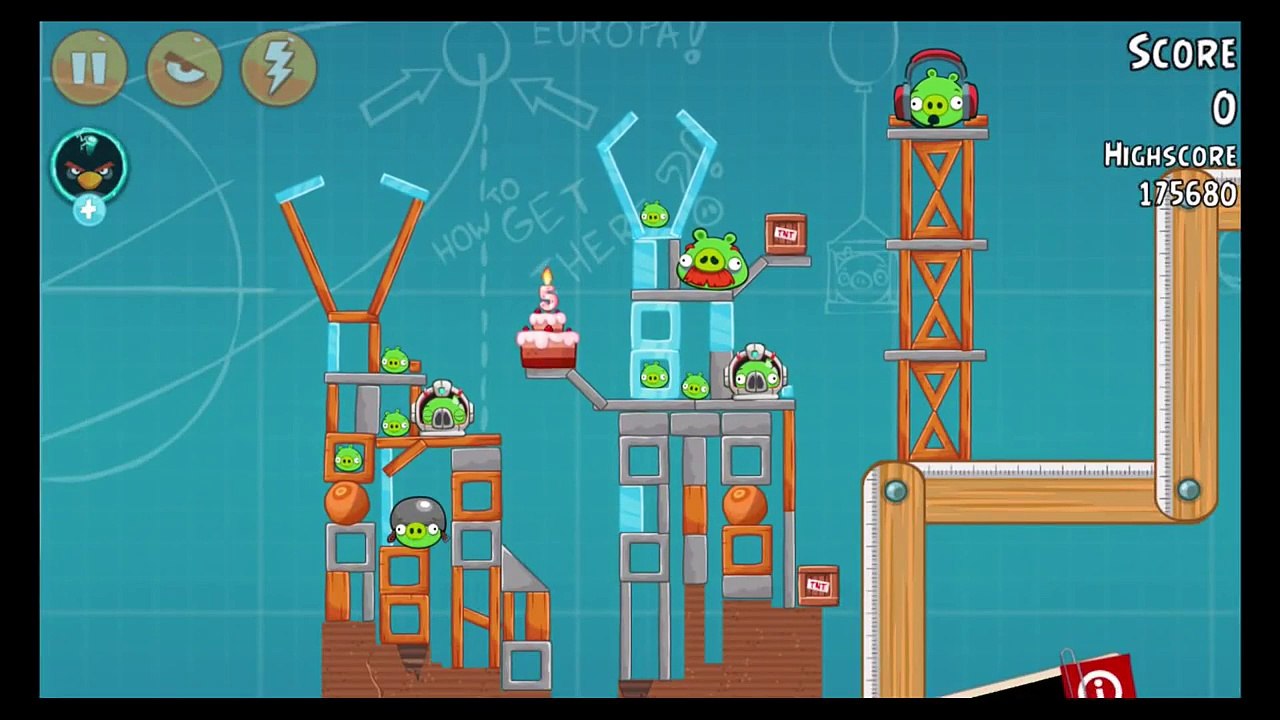 Angry Birds Birdday Level 30-22 Walkthrough 3 Stars