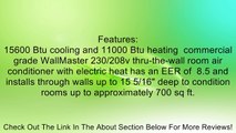 Friedrich WE16C33 15600 btu - 230 volt - 8.5 EER WallMaster series room air conditioner with electric heat Review