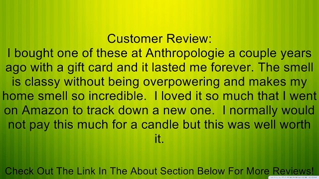 Voluspa Mokara Large Embossed Glass Jar Candle 16 oz Review