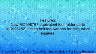 Mitsubishi Belt Tension Adjuster Pin Wrench Timing Tool Review