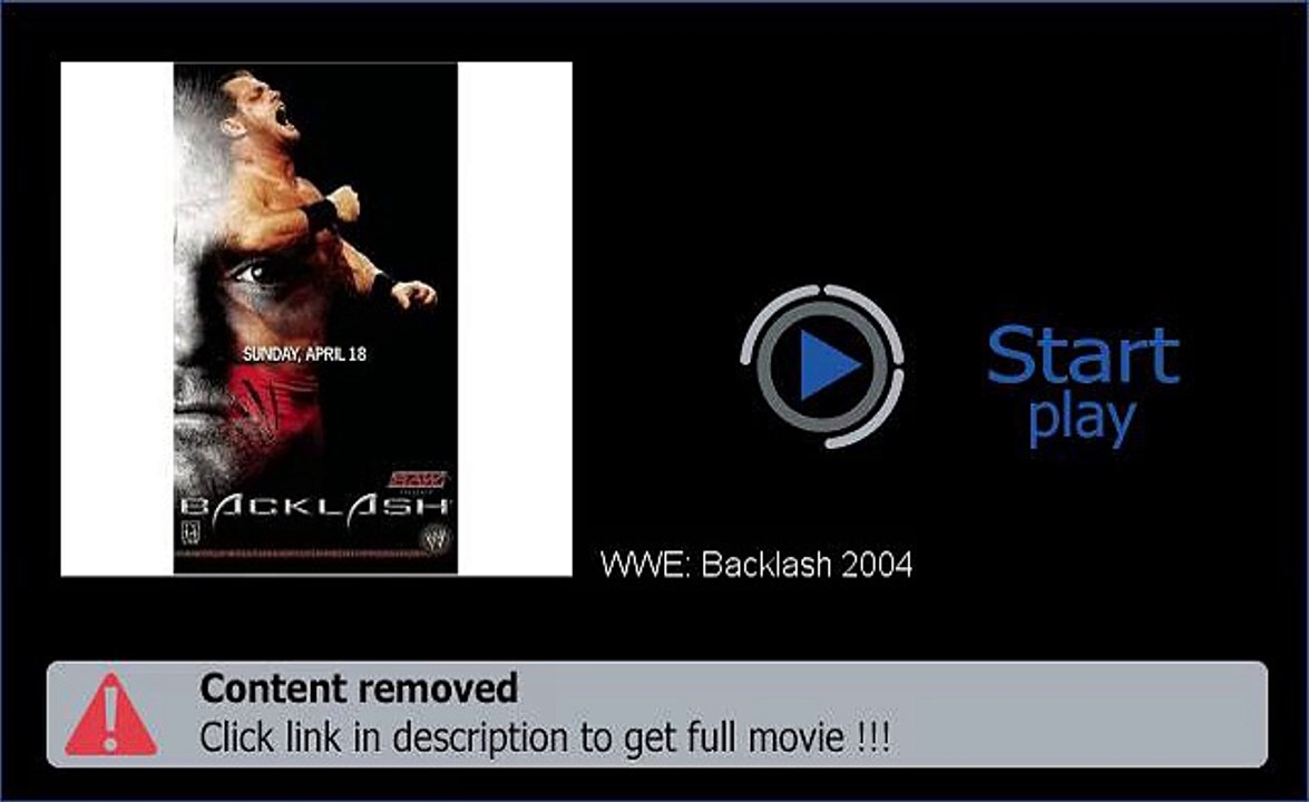 WWE: Backlash 2004 Video Download