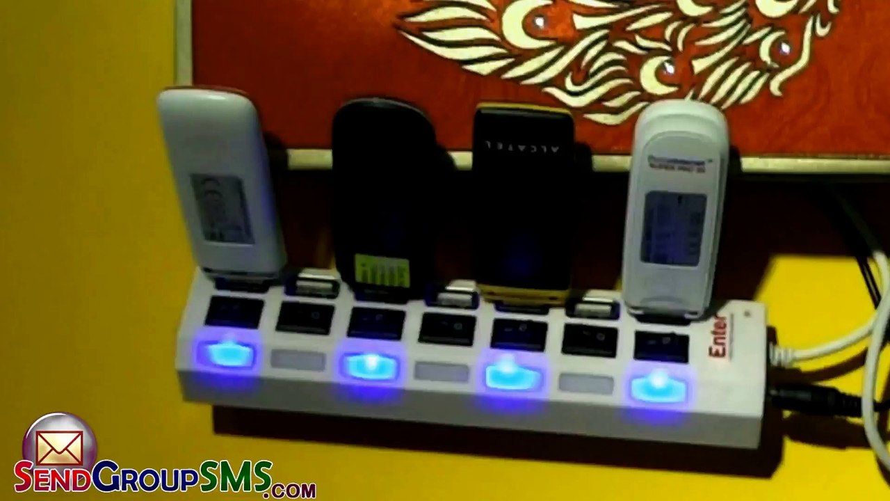 With Multiple USB Modem sending SMS in bulk