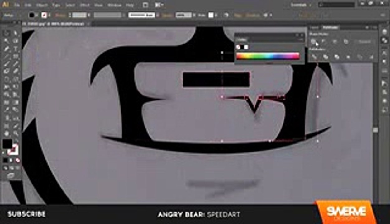 Speedart    Angry Bear  Logo Design Illustration