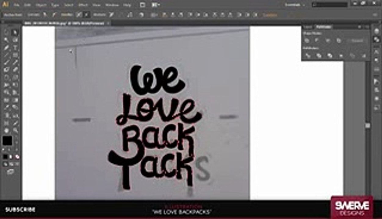 Speedart    We love backpacks  Logo Design Illustration