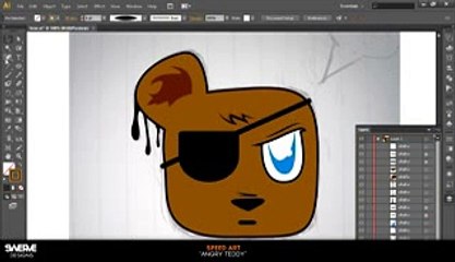 Speed Art    Angry Bear  Character Design