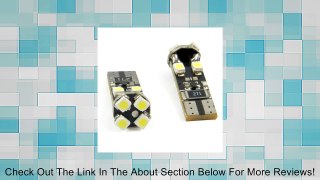 T10 501 8 SMD LED LIGHT BULB 2 PCS SIDE INDICATOR MAP NUMBER PLATE INTERIOR LAMP Review