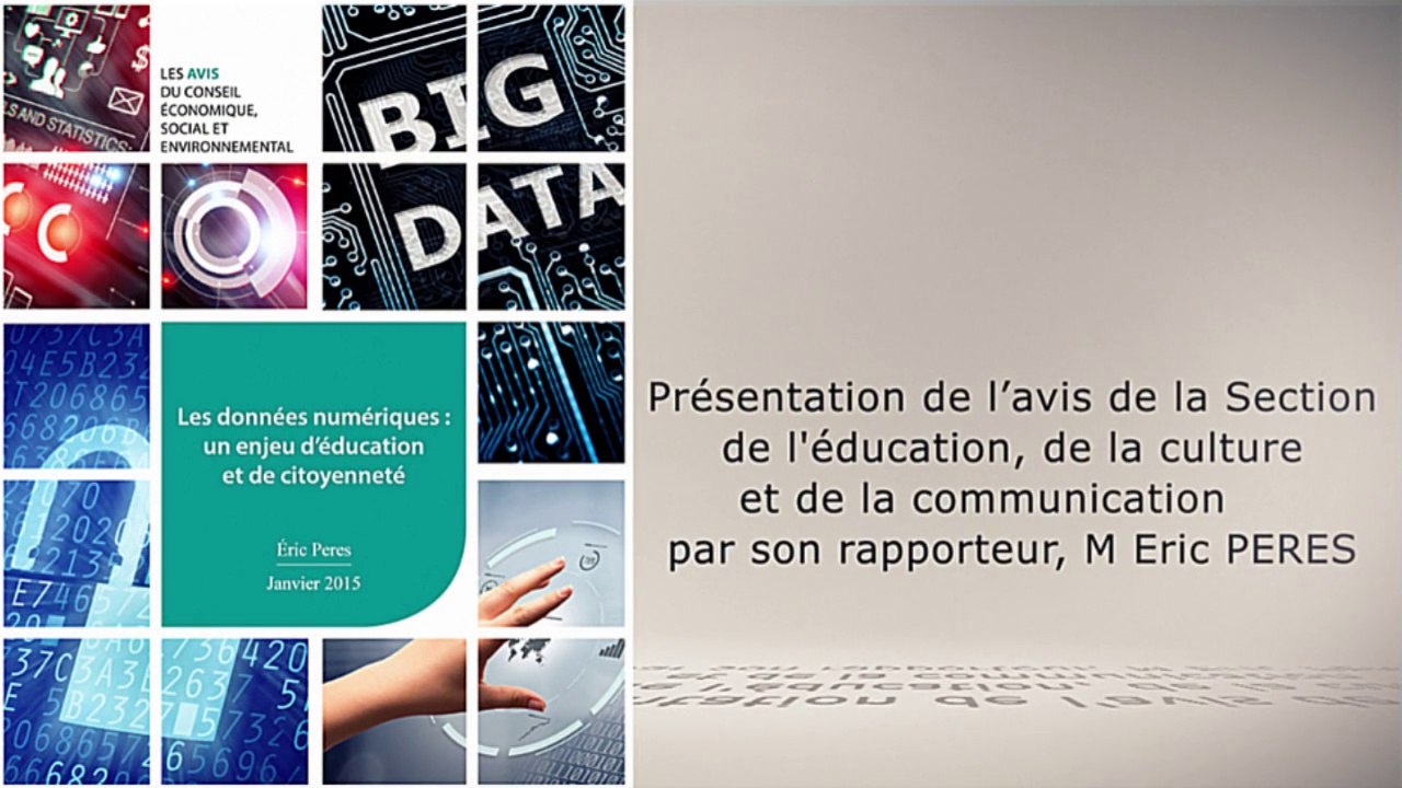 Les données numériques : un enjeu d’éducation et de citoyenneté - cese