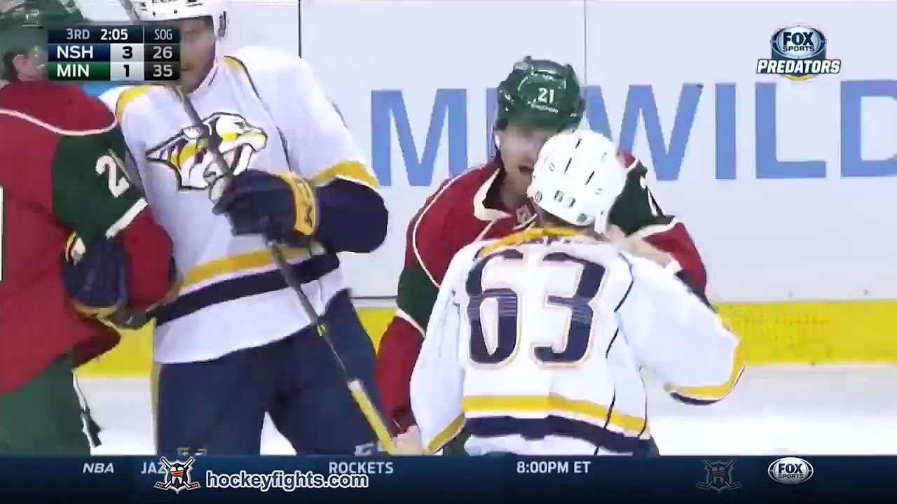 Grosse baston en hockey sur glace : Shea Weber vs Matt Cooke Jan 10, 2015