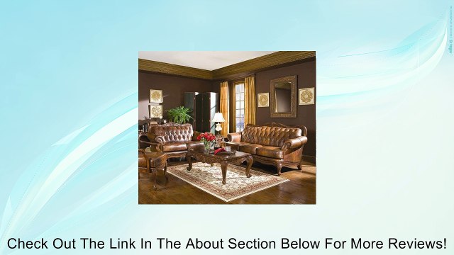 3 Piece Tri-Tone Victoria Leather Collection Set by Coaster Review