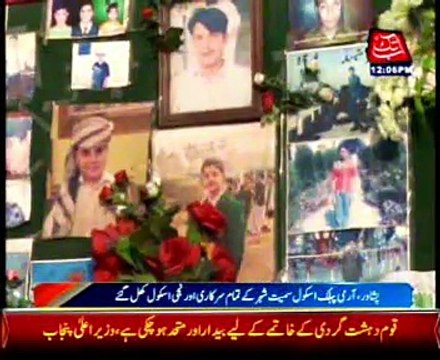 General Raheel meets APS students as school reopens after Peshawar attack