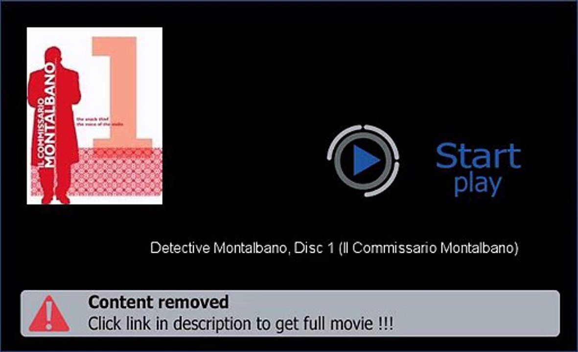 Legal Detective Montalbano, Disc 1 (Il Commissario Montalbano) Movie Download