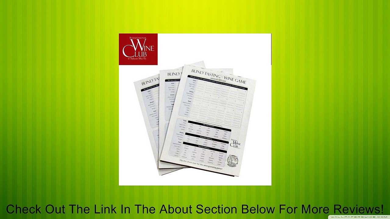 Blind Wine Tasting Game Score Pads - 3-Pack Review