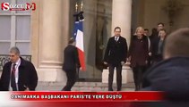 Danimarka Başbakanı Paris'te yere düştü