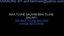 MAA TUJHE SALAAM VANDE MATARAM KARAOKE-A.R REHMAN ALAAP CHORUS