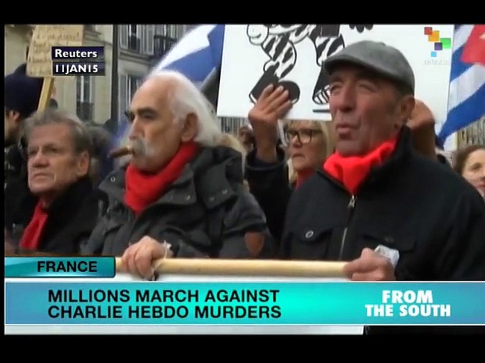 Millions of people march against terror, for freedom of speech