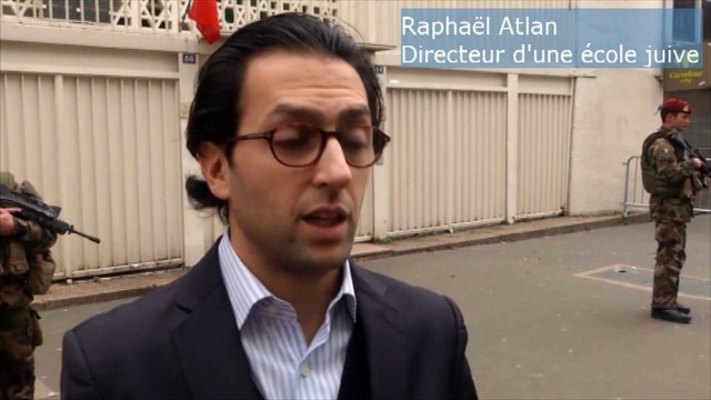 Des soldats en armes pour protéger les écoles juives