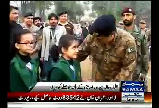 General Raheel Sharif Courageous Students As They Return To School Visits APS School Peshawar _