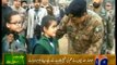 GEO NEWS : ARMY CHIEF WELCOME STUDENTS IN ARMY PUBLIC SCHOOL (REPORT)