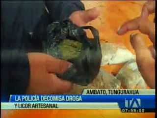 下载视频: Policía decomisa droga y 5 mil litros de licor artesanal en Ambato