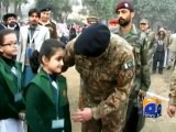 General Raheel Sharif Joins Army Public School Students In Morning Assembly-Geo Reports-12 Jan 2015
