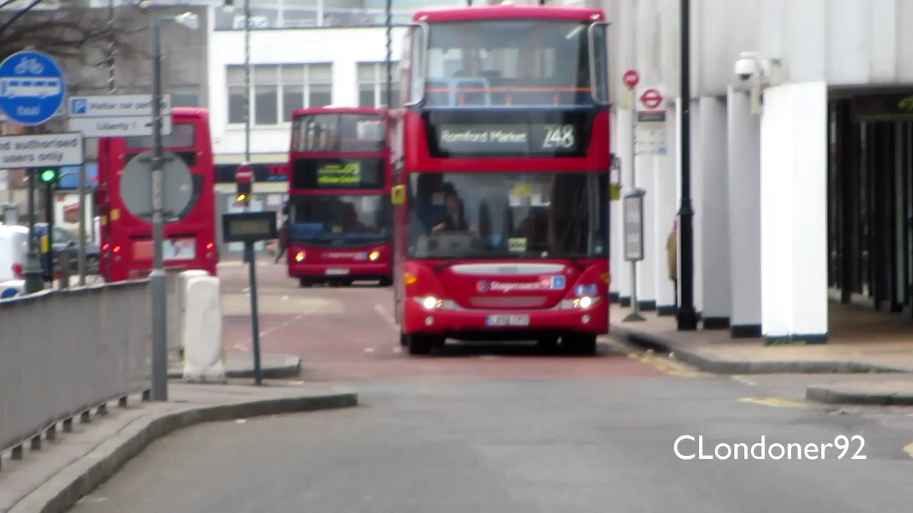 London Buses at Romford, East London 12-01-15