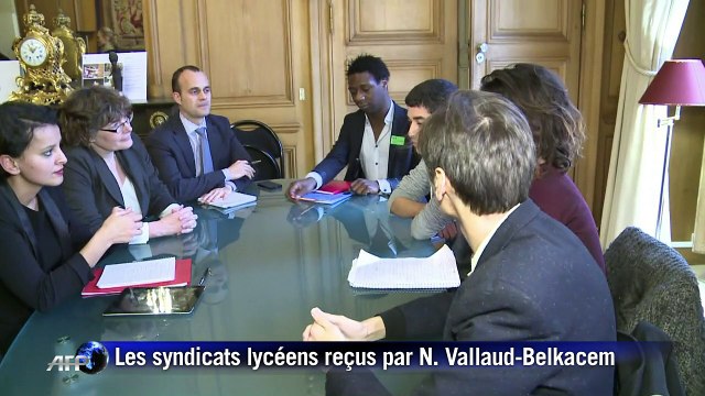 Attentats: les syndicats lycéens reçus par N. Vallaud-Belkacem