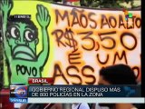 Sao Paulo police repress protest against public transport fare hike