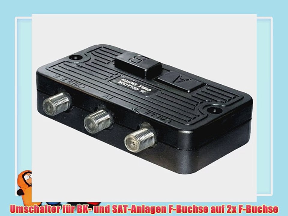 Umschalter für BK- und SAT-Anlagen F-Buchse auf 2x F-Buchse