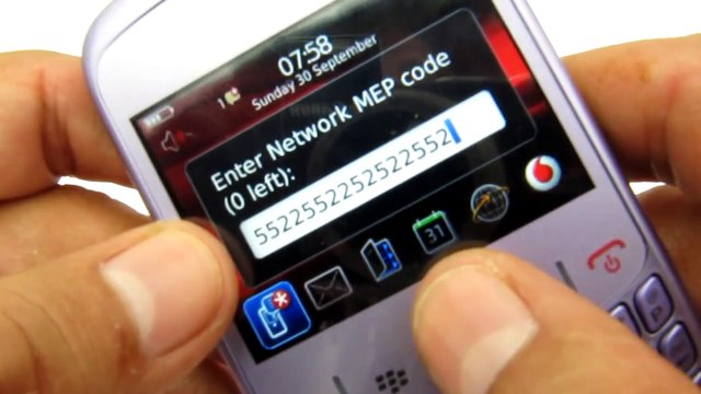 How to fix a Blackberry Curve Bold Storm 0 tries left unlock solution reset MEP 0 ZERO