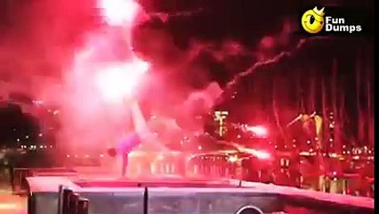 This Spectacular Stunt With Fireworks Looks Awesome