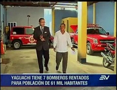 7 bomberos rentados atienden a Yaguachi y sus 61 mil habitantes