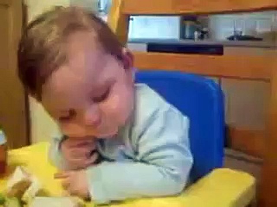 funny video new 2013 clips 32.Funny baby eating and sleeping.