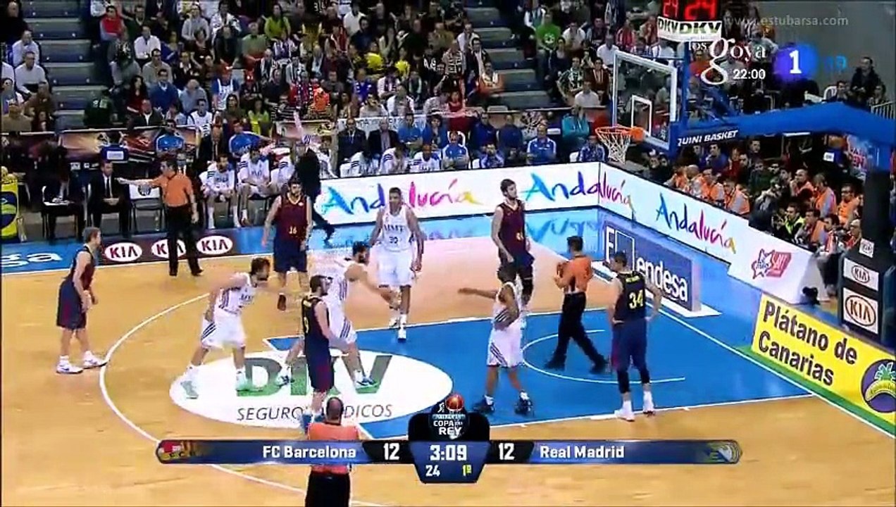 Real Madrid-Barcelona 77-76  [Final Copa Del Rey 2013-2014] (1ª Parte)