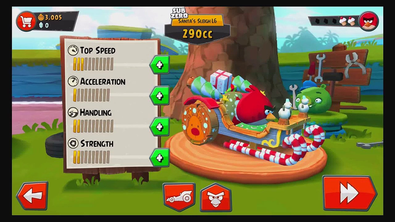 Angry Birds Go! Red Birds vs Hal and Bad Piggies in Subzero Xmas