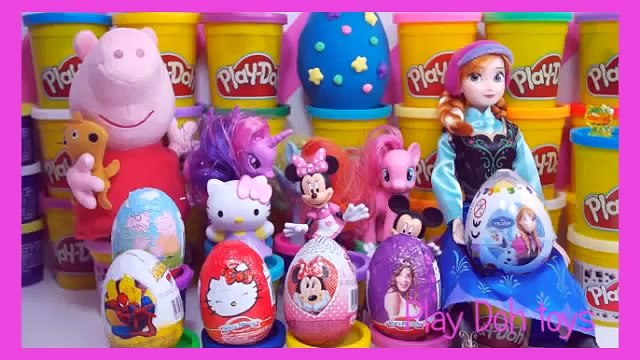 spiderman kinder surprise eggs violetta 3 play doh mlp peppa pig my little pony barbie