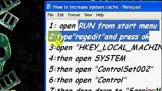 Increase system cache and make computer fast