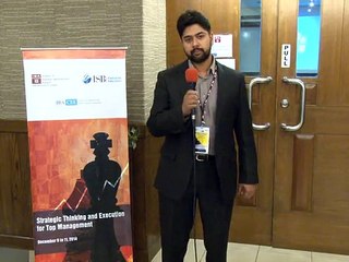 Workshop on Strategic Thinking & Execution for Top Management - Dec 9 to 11, 2014 - with the Indian School of Business - Video Testimonial