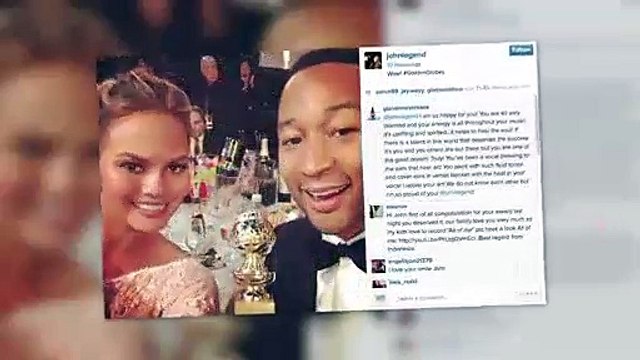 Chrissy Teigen Is The Best Supporting Wife To John Legend As He Wins A Golden Globe